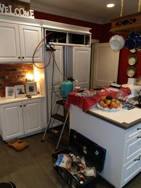 Sub-zero being serviced